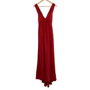 NWT Calvin Klein Red Evening Gown Size 8 Empire Waist Satin CD9B1DT4 RB10385